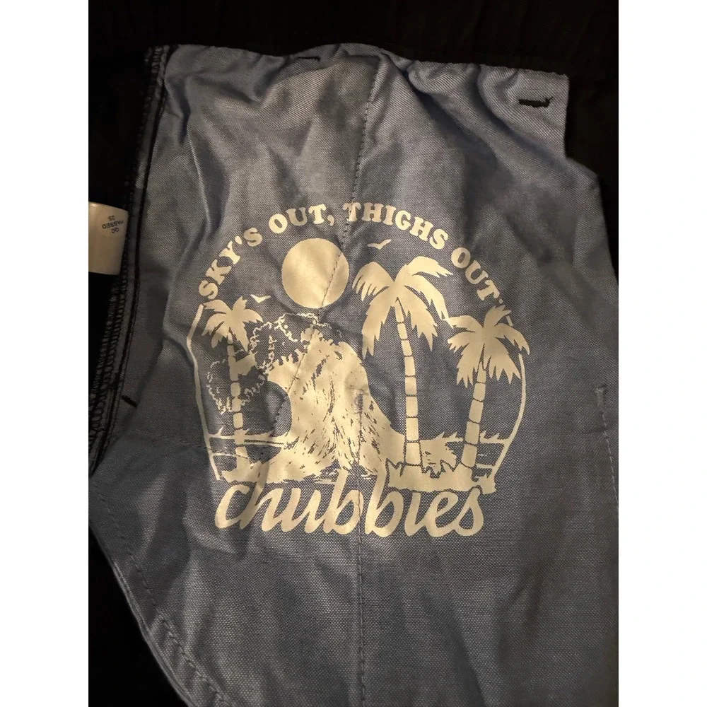 Chubbies Originals Mens Black Stretch Twill Shorts 5.5 Inch Inseam XL 36 Waist